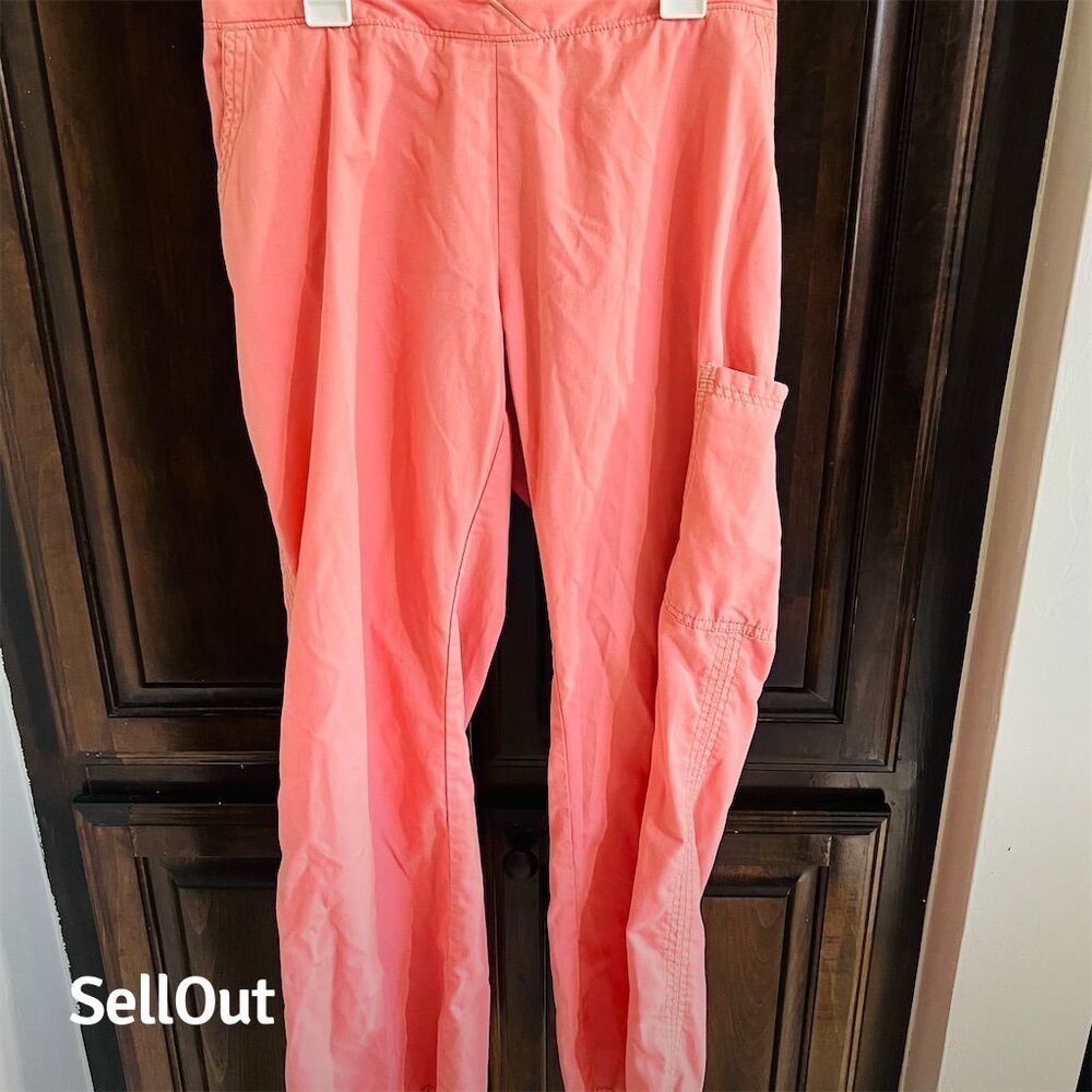 Kathy Peterson Women's Pink Scrub Bottoms Size M Elastic Waistband